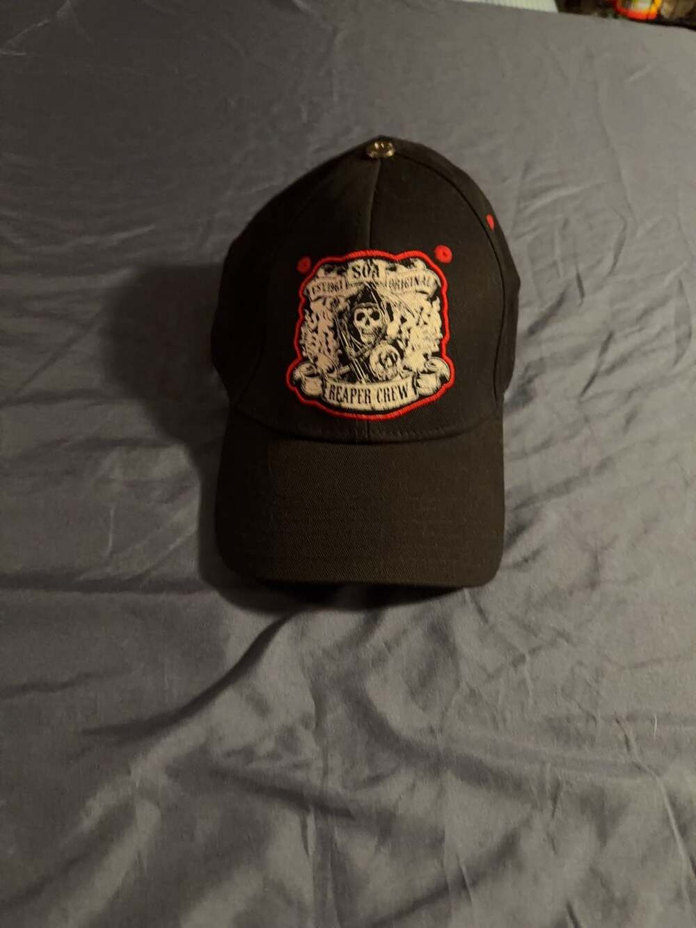 Sons of Anarchy Reaper‎ Crew Snapback Hat Black and Red